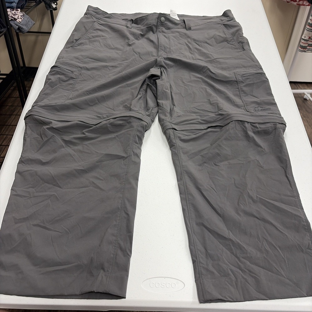 LL Bean Water-Resistant Cresta Hiking Zip-Off Pants Men's 42x28 Grey 506423